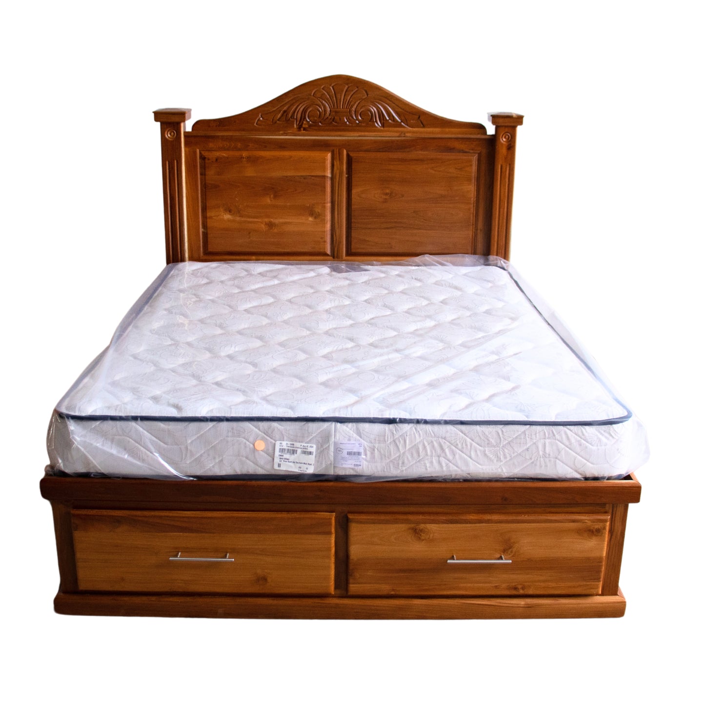 Queen teak jumbo bed