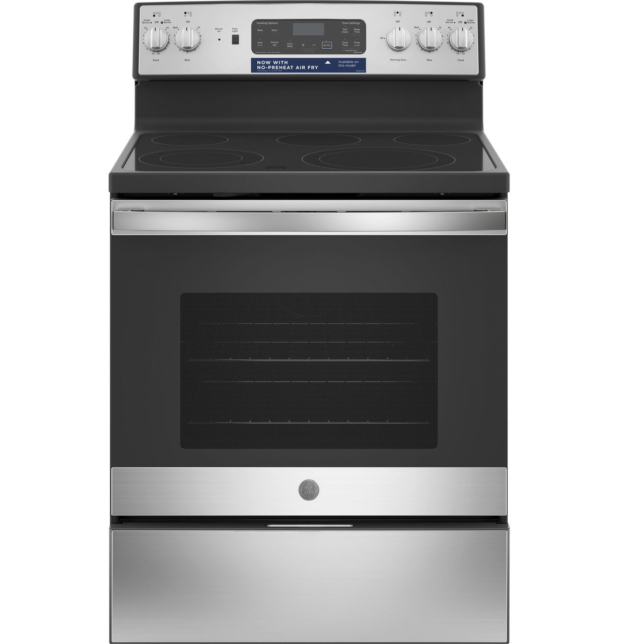 GE® 30" Free-Standing Electric Convection Range with air fryer