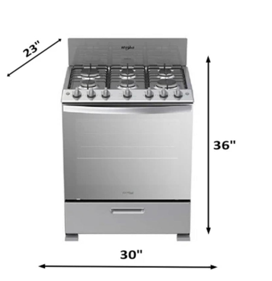 Whirlpool 30” 6 Burner Stove