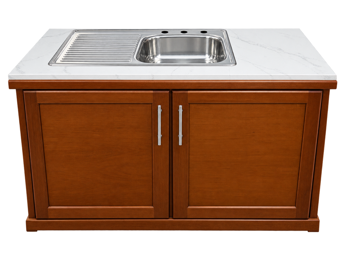 2 Door Countertop With Tile and Sink