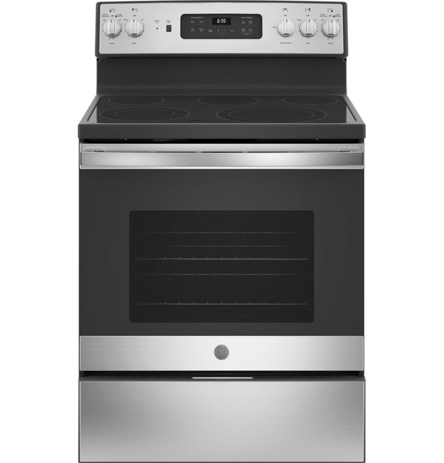 GE® 30" Free-Standing Electric Convection Range with air fryer