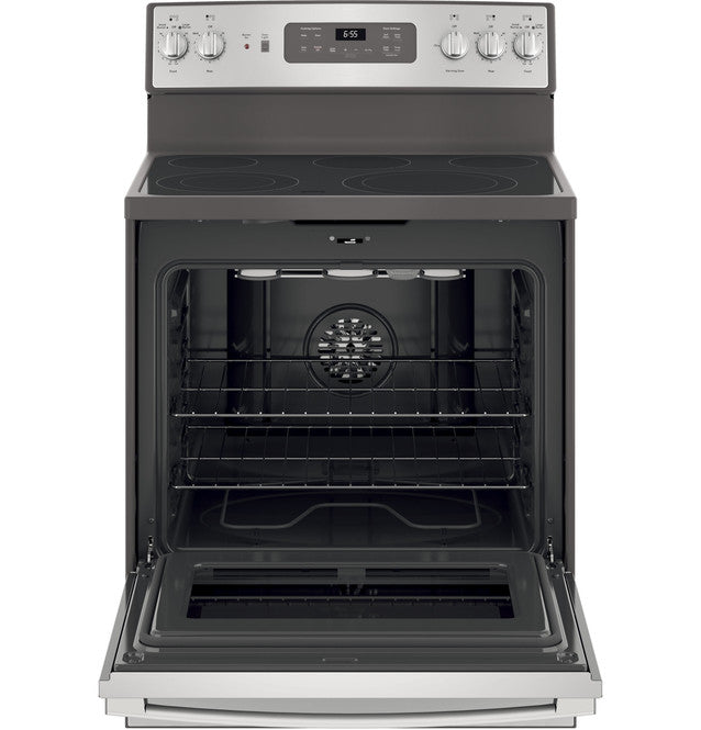 GE® 30" Free-Standing Electric Convection Range with air fryer