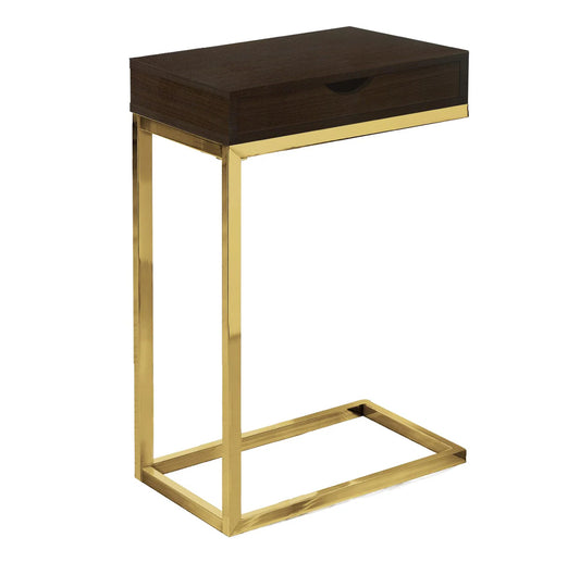 Accent Table Cappuccino Gold Metal Table - 3226