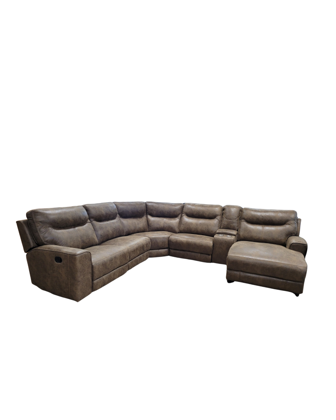 Grace 6 PCS Brown Powered Sectional