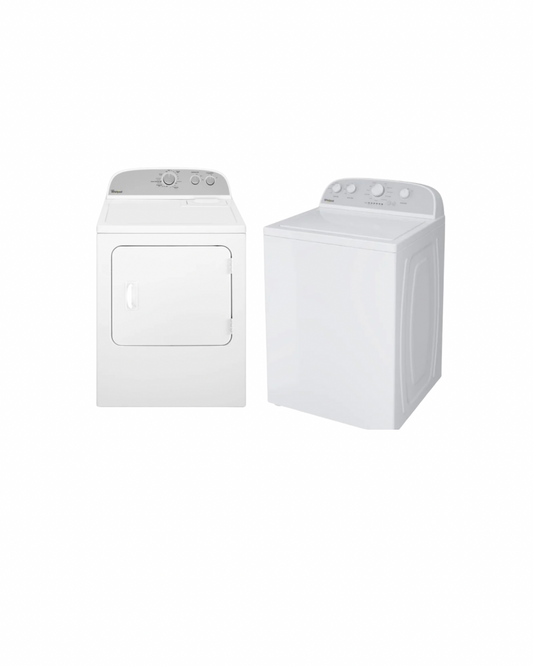 Whirlpool 16 KG 1CWTW4705GW Top Load Washer & Whirlpool 7 cu WED4815EW Electric Dryer