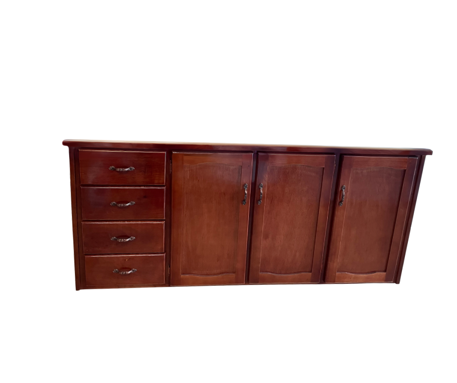 3 Door Countertop with Tile and Drawers
