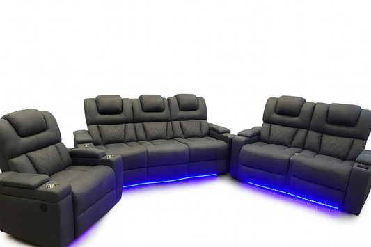 3PC RECLINING LIVING ROOM SET WITH SPEAKER AND LED LIGHTS