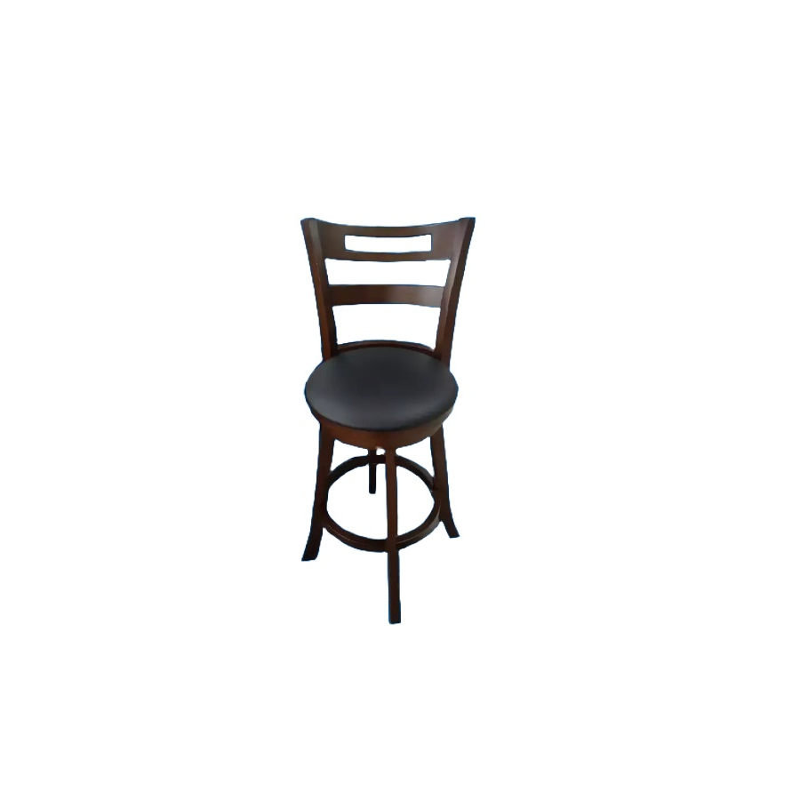 SIERRA 29" TEAK BARSTOOL WITH LEATHER SWIVEL SEAT