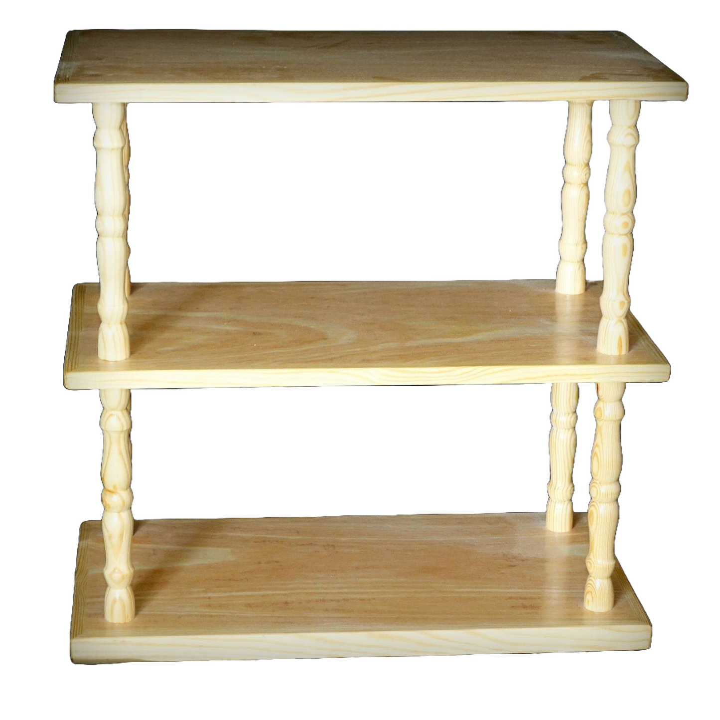 32" 3 SHELF SPACE SAVER WHITE PINE WOOD & PLY WOOD