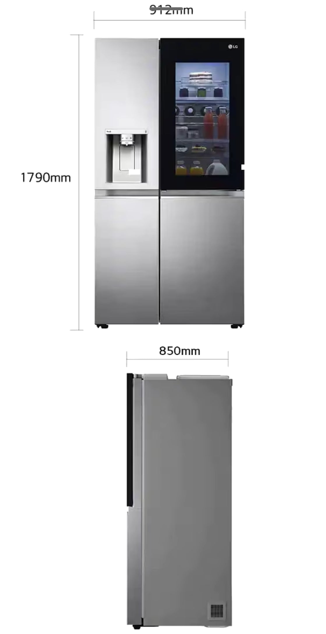 LG 24CFT SXS INSTA VIEW W/CRAFT ICE FRIDGE – LS66SXNC