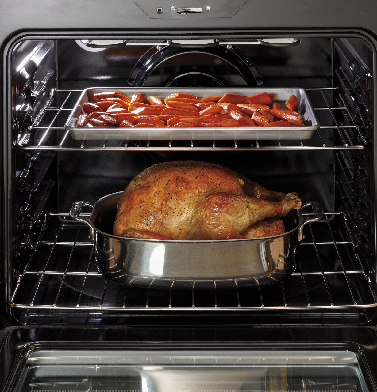 GE® 30" Free-Standing Electric Convection Range with air fryer