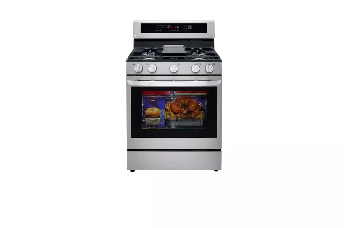 LG 30" INSTAVIEW GAS 5 BURNER STOVE