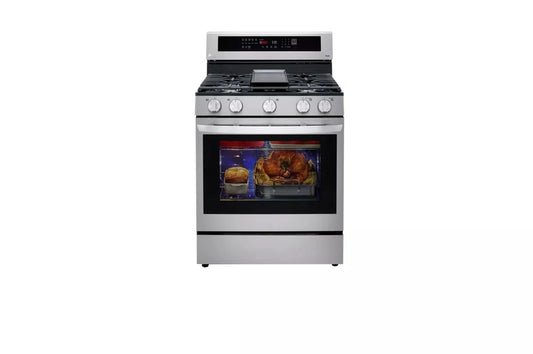 LG 30" INSTAVIEW GAS 5 BURNER STOVE